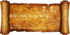 Kürtös Virág névjegykártya