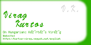 virag kurtos business card